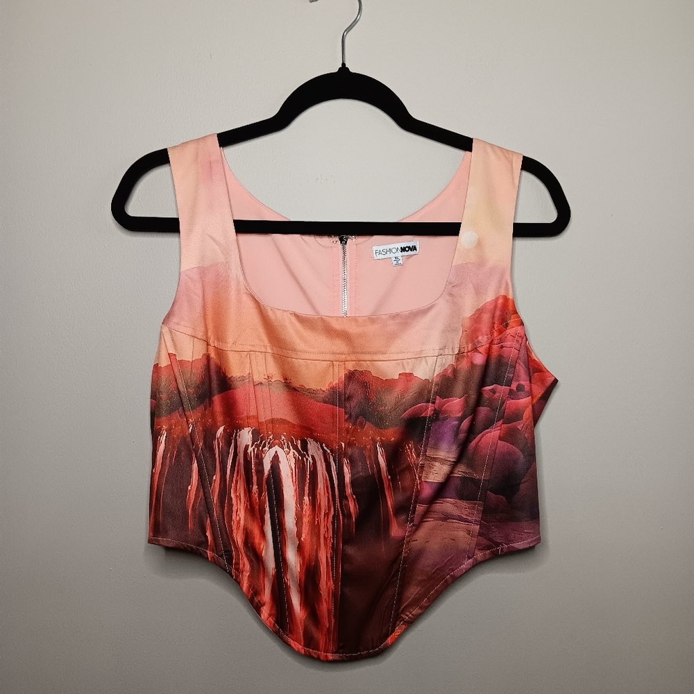 Fashion Nova Abstract Print tank